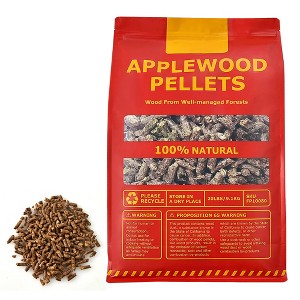 Costway 20lbs Apple Wood Pellets All-Natural for Smokers Pellet Grills BBQ Roast - 1 of 4
