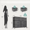 Fontoi Dressers, Dresser with Wood Top, Storage Tower for Bedroom Entryway Hallway, Gray, 11.8"*30.3"*39.3" - 2 of 4