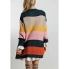Women's Multicolored Knit Open Striped Cardigan - umgee - 3 of 4