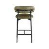 Meridian Furniture,Lupita Olive Vegan Leather Counter Stool, Set of 2 - 4 of 4