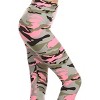 Slickblue One Size, Cropped Leggings with Camouflage Print, Banded High Waist, Fitted Style Pants, Multicolor - 2 of 4