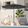 FUFU&GAGA 11FT Outdoor 3-Tier Patio Umbrella with Crank & LED Lights - 3 of 4
