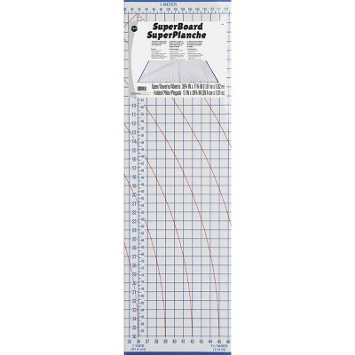 Dritz Foldable Superboard: Cardboard Sewing Cutting Board, Craft Mat, White, 39.75" x 12"