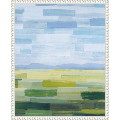Grace Popp Abstract Landscape Canvas Print with White Frame