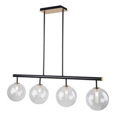 Artcraft Lighting Aurelia 4 - Light Pendant in  Matte Black/Brass