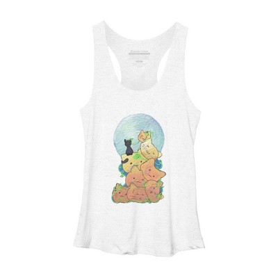 Women's Design By Humans Cat Pumpkin Pile By AwkwardDragon Racerback Tank Top