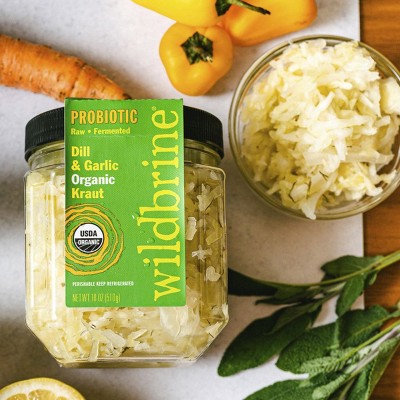 Wildbrine Dill &#38; Garlic Organic Kraut - 18oz