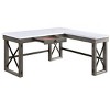CAVINAS Home Office Desk Morden L-Shaped Writing Desk with Locker and Sliding Door for Work - 3 of 4
