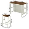 Double Glass Door Storage Cabinet with Adjustable Shelves and Feet Cold-Rolled Steel Sideboard Furniture for Living Room Kitchen - 2 of 4