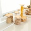 OU Food Storage Container Set 16pc (set of 8) Clear Airtight Plastic Containers, Leak Proof Bamboo Lids, Stackable Kitchen Pantry Organizer Jars - 2 of 4