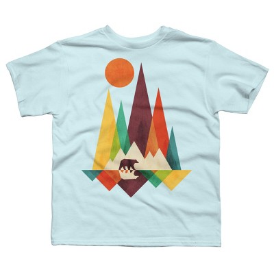 Boy's Design By Humans Mountain Bear By radiomode T-Shirt