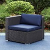 9pc Patio Furniture Set with Sofa, Table & Stools - Captiva Designs - 3 of 4