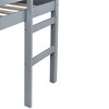 NicBex Twin/Full Size Loft Bed with Ladder,Solid Rubber Wood Bunk Bed Featuring Reinforced Slats & Low-Height Design,Loft Bed for Kids,Teens,Adults - 4 of 4