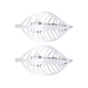 Evideco French Home Leaf Curtain Tiebacks Set of 2 - Clip-On Metal Holdbacks for Sheer or Light Curtains - 1 of 4
