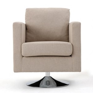 Holden Modern Swivel Chair Cream - Christopher Knight Home, Ivory