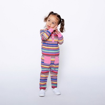 Image of Mixed Up Clothing Baby Long Sleeve Button Front Romper Multicolor Stripe  - 0-3 Months