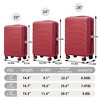 Sapphtopaz 20"/24"/28" 3 pcs Luggage Set with Spinner Wheel, Carry On Luggage Suitcase with Combination Lock, Hard Shell Suitcase - 2 of 4