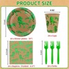 DYLIVeS Green Foil Dinosaur Birthday Party Decorations, Rawr Dinosaur Disposable Tableware Set with 9'' Dinner Plates,Napkins,Cups,Forks-Serves 24 - 2 of 4