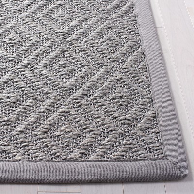 Handmade Gray Cotton 6' x 6' Square Area Rug