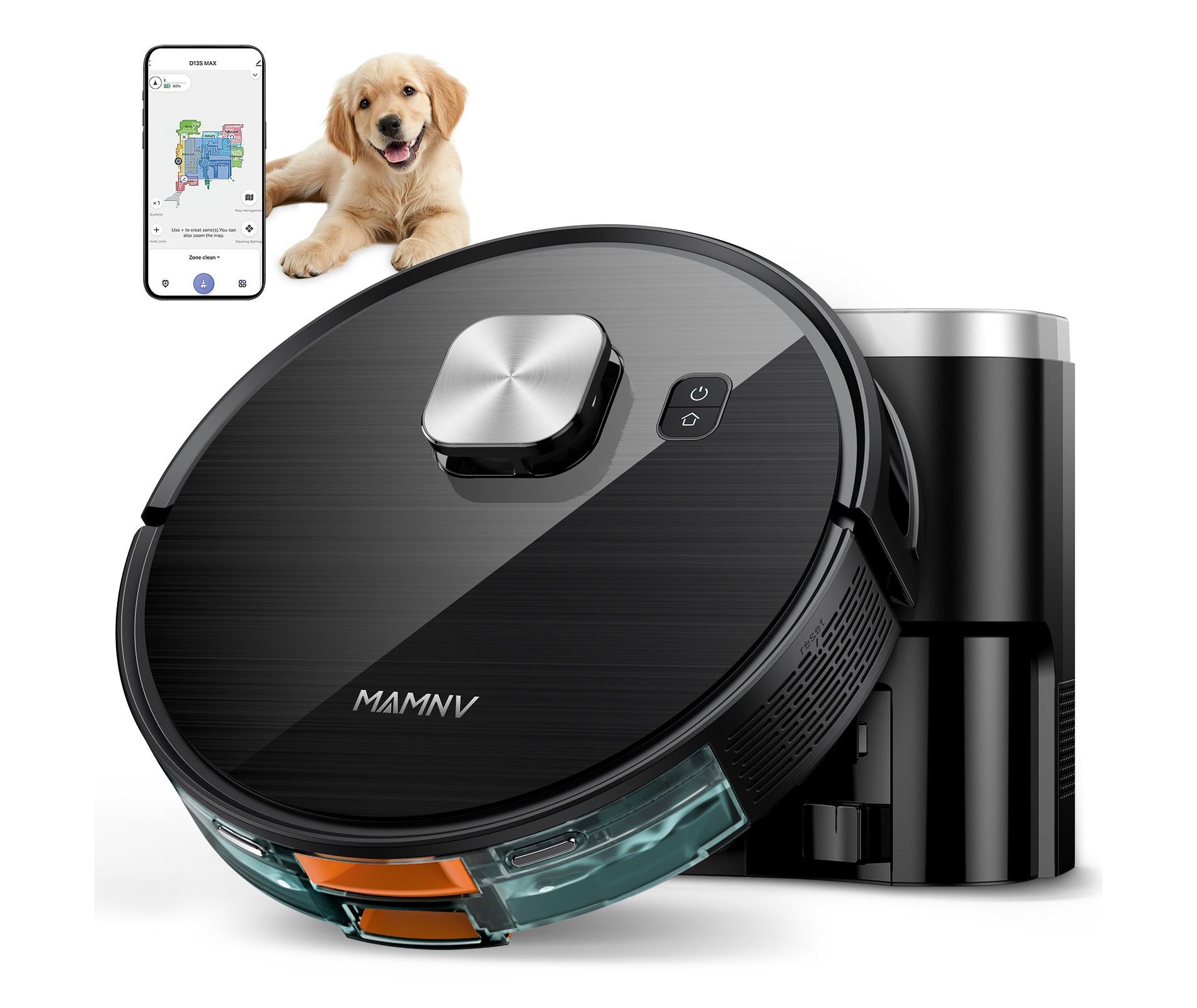 Teendow 3-in-1 Robot Vacuum and Mop,11500 Pa,Robotic Vacuum with Smart LiDAR Navigation, 90 Day Self-Emptying,160 Min Runtime,App/Alexa/Voice Control