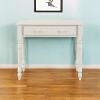 HomeRoots 34" Off White Solid Wood Writing Desk - 2 of 4