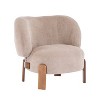 ModernLuxe Accent Chair, Cozy Wingback Armless Chair, Wooden Single Sofa Lounge Chair - 3 of 4