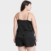 Women's Satin Cami Top and Shorts Pajama Set - Auden™ - 2 of 3