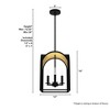 Hunter Fans 12" Dukestown Ceiling Light Natural Iron/Gold Leaf Finish - 4 Bulbs, Incandescent, Dry Rated, 1 Year Warranty - 2 of 4