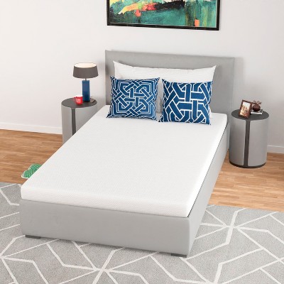 FDW 5 Inch Green Tea Memory Foam Mattress Cooling Gel Infused Mattress,Fiberglass Free/CertiPUR-US Certified/Bed-in-a-Box,White