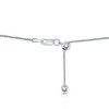 Links of Italy Sterling Silver 1mm Spiga Adjustable Chain - Rhodium Plated - Silver - 14 - 22 inch - 3 of 4