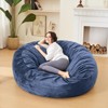 Inhand Bean Bag Chairs for Adults - Memory Foam Furniture BeanBag Chair with Soft Fiber Cover - Round Fluffy Couch for Living Room - 4 of 4
