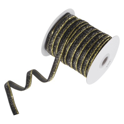 Unique Bargains Metallic Velvet Ribbon for Crafts 3/8 Inch x 50 Yards 1 Pc
