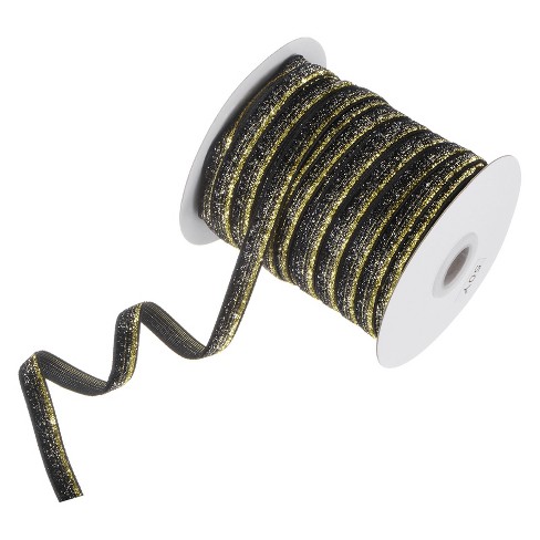 Unique Bargains Metallic Velvet Ribbon For Crafts 3/8 Inch X 50 Yards 1 ...