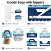 Big Dot of Happiness Shark Zone DIY Jawsome Shark Party or Birthday Party Clear Goodie Favor Bag Labels Candy Bags with Toppers Set of 24 - 3 of 4
