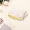 Unique Bargains Blue Ribbon Makeup Bag White 1 Pc - 3 of 4