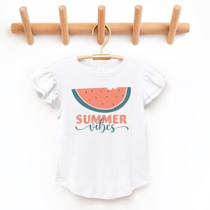 The Juniper Shop Boho Summer Vibes Watermelon Flutter Sleeve Tee - 1 of 4