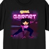 Steven Universe Garnet Strike Pose Crew Neck Short Sleeve Black Adult T-shirt - 2 of 3