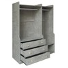Open Wooden Wardrobe Storage for Bedroom, Gray - 4 of 4