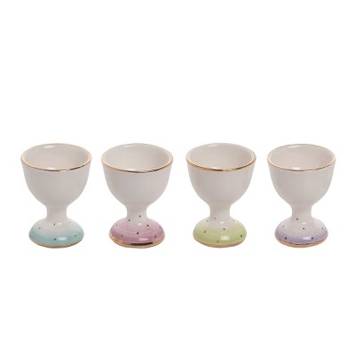 Transpac Ceramic Egg Holder Set of 4 Easter Home Decorations