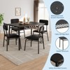 5-Piece Dining Table Set for 4 - 43" Rectangular Kitchen Table with 4 Upholstered Chairs, Space-Saving Furniture for Apartments & Small Spaces - 2 of 4