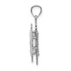 Black Bow Jewelry 14k White Gold Stacked Snowflake Pendant, 18mm - 2 of 4