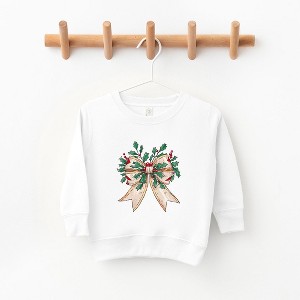The Juniper Shop Holly Leaves Coquette Toddler Graphic Sweatshirt - 1 of 3