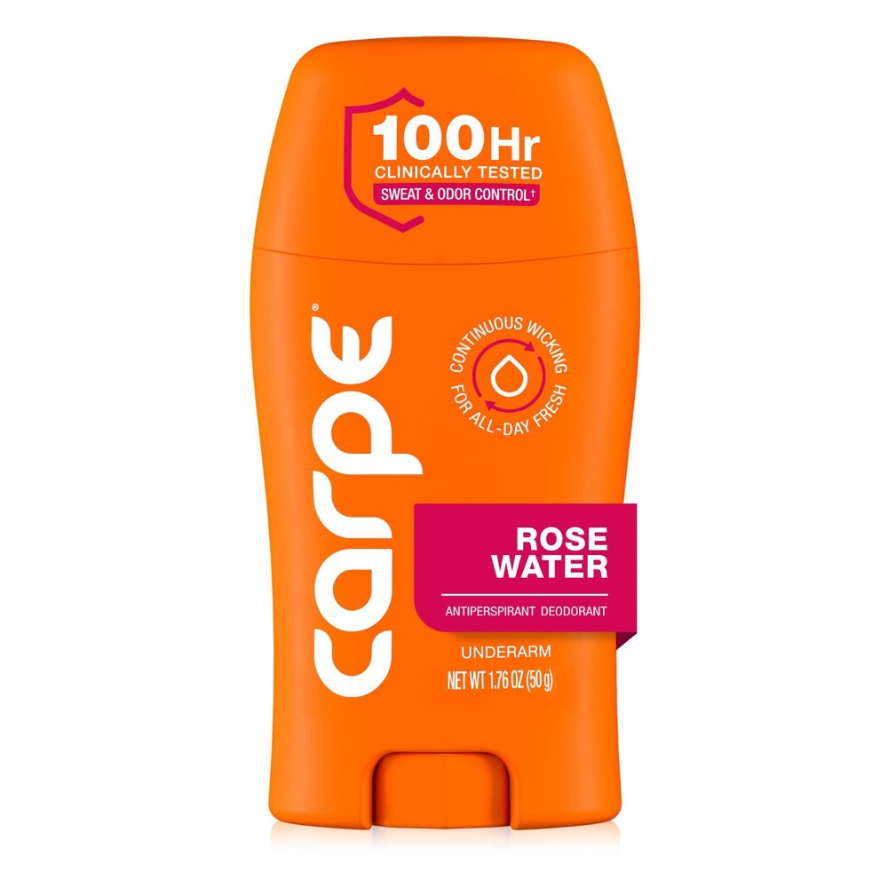 Carpe Women's 100H Sweat & Odor Control Antiperspirant Deodorant - Rose Water - 1.76oz