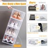 Attop Shoe Box Organizer,Set of 6,Stackable Plastic Shoe Box with Clear Door, Shoe Storage Box Containers,For Display Sneakers,Fit up to US Size 12 - 4 of 4