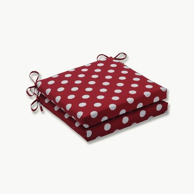 Polka Dot 2pc Outdoor Chair Cushions - Pillow Perfect