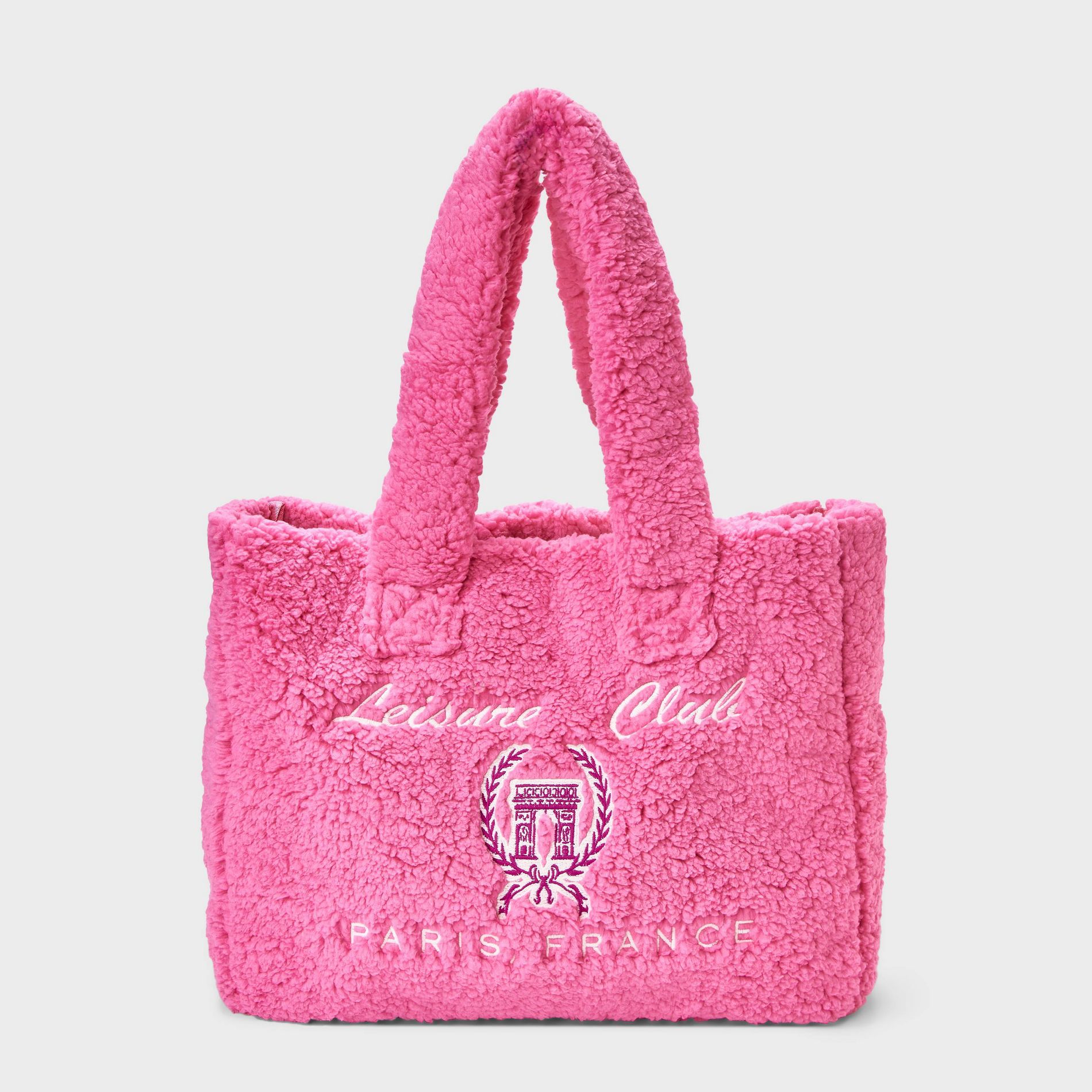 Girls' "Leisure Club" Tote Bag - Pink