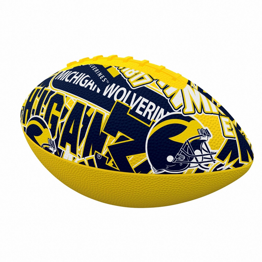 NCAA Michigan Wolverines Abstract Mini-Size Rubber Football