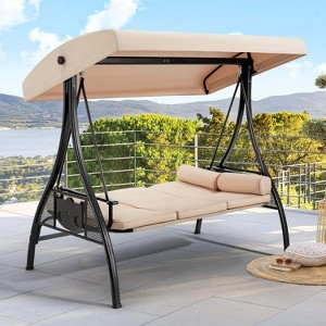 EROMMY 3 Seat Outdoor Porch Swing Chair - 1 of 4