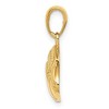 Black Bow Jewelry 14k Yellow Gold Medium Football Charm or Pendant, 24mm (15/16 inch) - 2 of 4