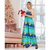 HAPPY BAY Women's A line Slit Maxi Casual Beach Vacation Dress Tube Top Evening Long Strapless Christmas Holiday Dresses for Women L-XL Christmas Blue - 4 of 4